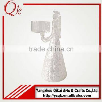 Unique Modeling Glass Angels Glass Crafts With Candlestick for Home Decoration