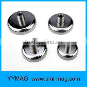 Pot magnet neodymium with internal screw thread