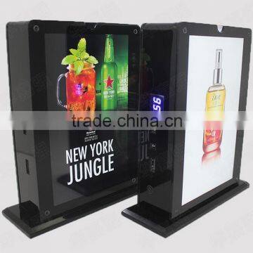 Fashionable Double-side Advertising Mobile Charger for Restaurant and Cafe