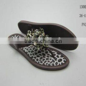 Fashion PCU Women Flipflops for Summer with Big Flower 2014