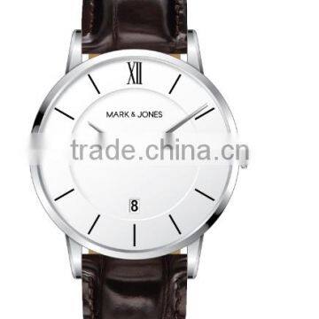 China alibaba slim mens white quartz movement clock