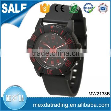 Hot sale quality casual sport stype silicone band quartz wristwatch for men