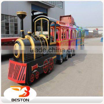 China outdoor mini trackless rides electric train mini trackless train for sale