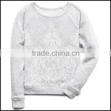 Cotton childrens long sleeve sweat shirt or sudaderas with round neck accept OEM