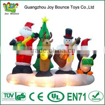 play instrument christmas inflatable santa claus,outdoor christmas santa claus