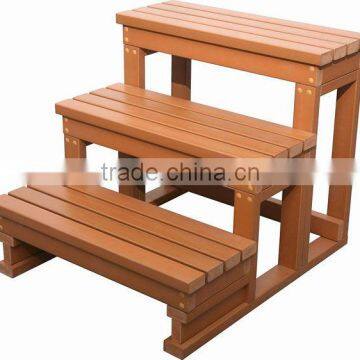 Plastic hard wood Hot tub step