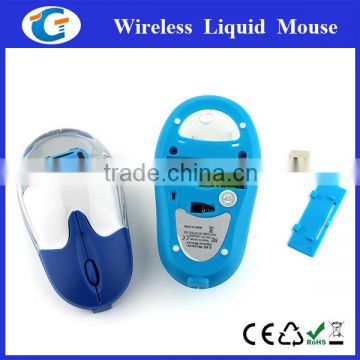 custom wireless mouse with liquid and floater for promotions