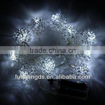 battery operated christmas tree light iron wire ball