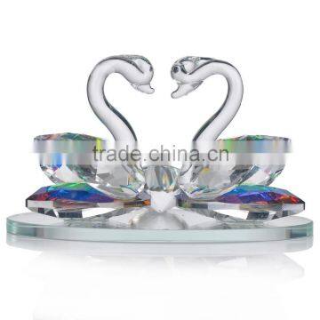 Wholesale handmade crystal swan for home decoration wedding gifts