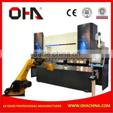 "OHA" Brand Top Level WS67K-300/4000 Hydraulic Steel Bending Machine, Steel Press Brake with ESTUN Robot