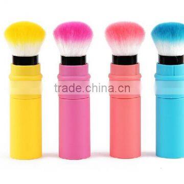 Colorful Retractable Round Hair Kabuki Brush photo-4