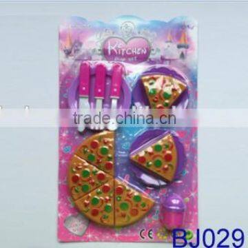 Plastic mini fork and spoon pizza breakfast toy set for kids