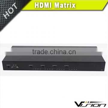 Vision high speed gold plated 1080p 4x4 HDMI switch splitter with RS232 control