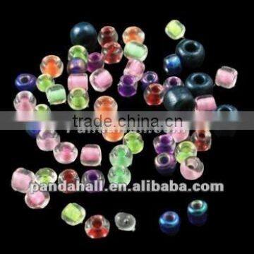 6/0 Glass Crystal Seed Beads, Round Hole, Mixed Color, 2-3mm(CX098Y)