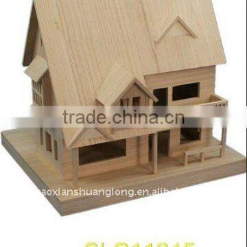 solid wooden house model