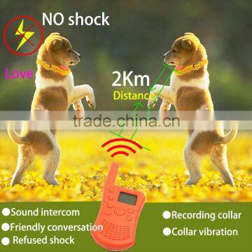Voice recording training modes rechargeable pet trainer collar with microphone transmitter Remote Dog Trainer Call vibration