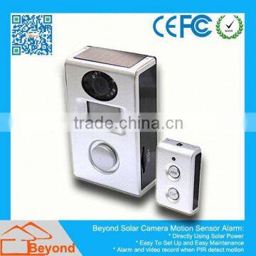 Wireless Desktop Clock Camera Solar Camera Alarm With Video Record and Solar Panel