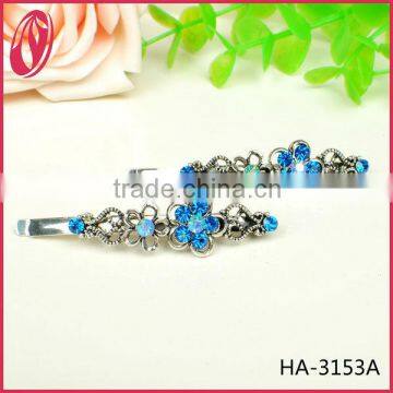 Mini diamante hair accessory cute metal hair pins for school girls