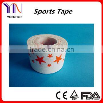 Manufacturer CE FDA ISO Custom printed Cotton sports adhesive tape