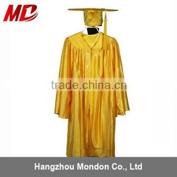 shiny gold Graduation Gowns set For children