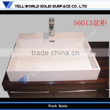 TW 2015 solid surface commercialwash basin with stand