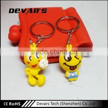 Promotional gifts new material face changing keychain with cute design