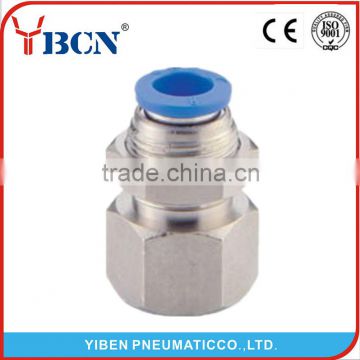 PMF06-02 1/4'' air fittings Pneumatic Fittings Push in Fittings PMF Bulkhead Female Connector