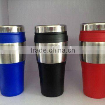 450ML Promotional plastic thermos mug with handles YH-2031