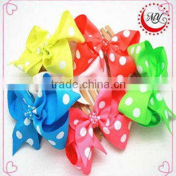 2016 Fancy colorful girl bowknot hair ties baby girl handmade hair accessories for babies