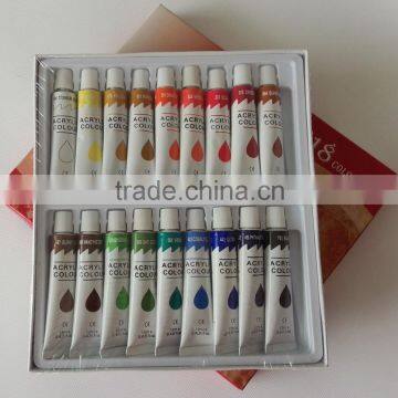 Popular 12ml 18color artist acrylic paint