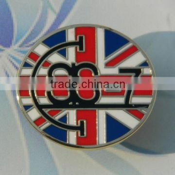 Cheap custom quality metal cross flag lapel pin badge