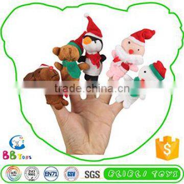 Newest Hot Selling Custom Tag Lovely Plush Toy Christmas Felt Finger Puppet