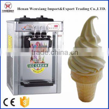 Stainless steel 3 flavors soft ice cream machine