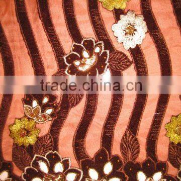 African Velvet Lace Fabric, Handcut Velvet Lace