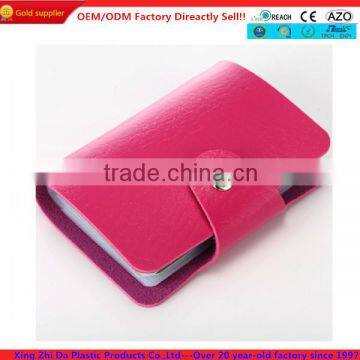 Lady red color pu credit card case