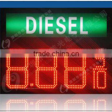 Waterproof led gas station price display signs