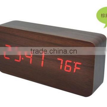 digital led wood clock