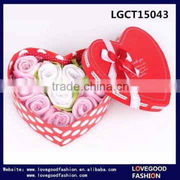 Wedding Souvenirs Box Gift Rose Shapes Towels Wholesale photo-3