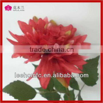 plastic single stem red fabric flower corsage decorative