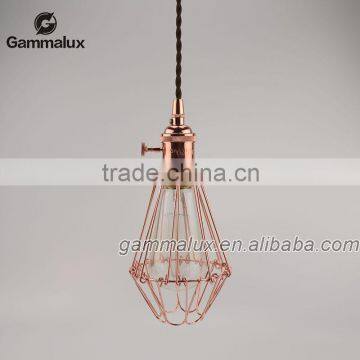 High Quality Cage Lamp,Metal Wire Pendant Lamp with Brass Lamp Socket