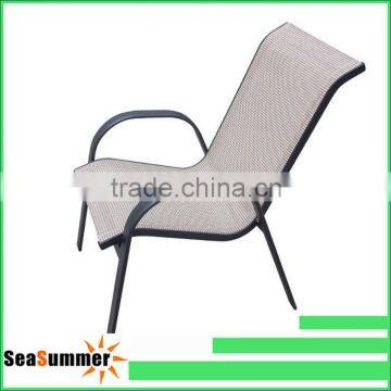 Outdoor chair aluminum+texlene garden armchair