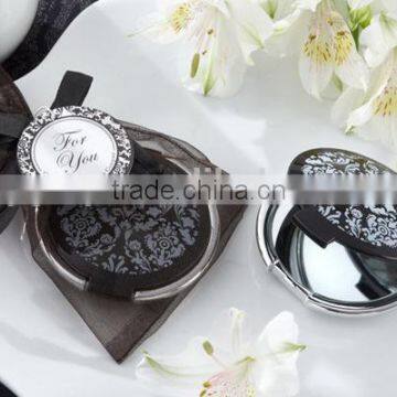 Damask Elegant Black & White Make up Mirror