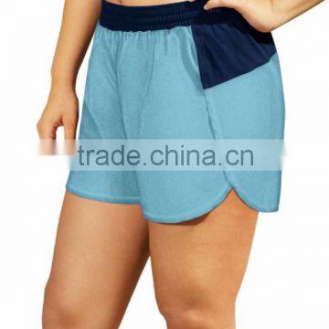 Custom women sports wear contrast running shorts