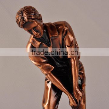 Sports resin figure golf man