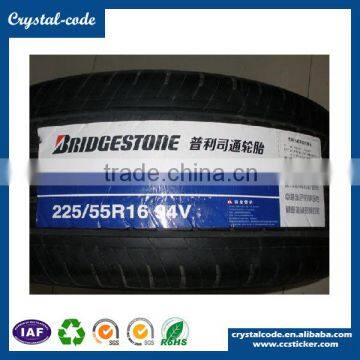 Printing strong adhesive unremovable tyre label