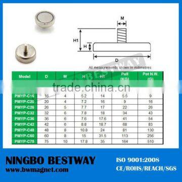 2015 Best Performance High quality permanent Rare Earth Neodymium Magnetic Pot