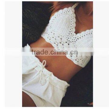 Hot sale good quality handmade crochet braided bikini swimwear