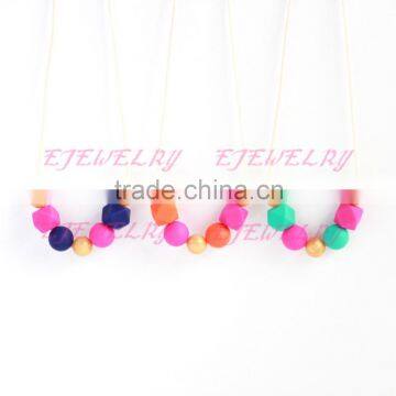 multicolor kids silicone teething necklace good quality copper teething necklace teething Baby TN053