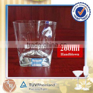 handmade drinking glass cup for whisky 9oz triangle shape                        
                                                Quality Choice