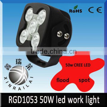 50w CREE led light bar RGD 1053 .flood beam led light.20 degree spot beam led work light for all cars